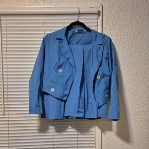 Vintage Blue Blazer & Skirt